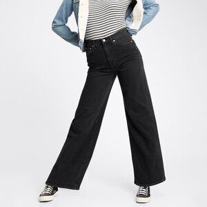 GAP Wide-Leg Sky High Black Denim, 29P